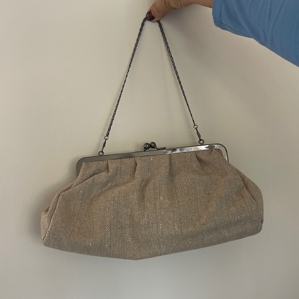Crème fabric purse